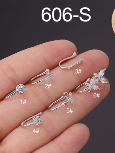Brass Cubic Zirconia Cross Vintage Nose Rings(Single Only One)