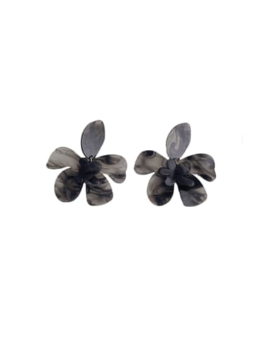 custom Zinc Alloy Acrylic Flower Minimalist Stud Earring