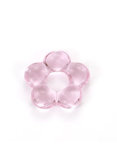 Pink Hand Glass Flower  Minimalist Pendant
