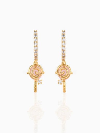 Brass Opal Irregular Cute Stud Earring
