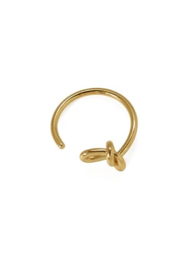 Brass Geometric  Knot Vintage Band Ring