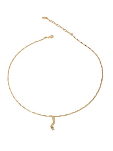 Brass Cubic Zirconia Tassel Vintage Necklace