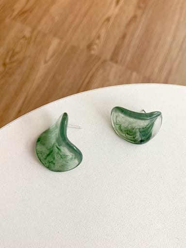 Agate green Alloy Acrylic Geometric Vintage Stud Earring/Multi-Color Optional