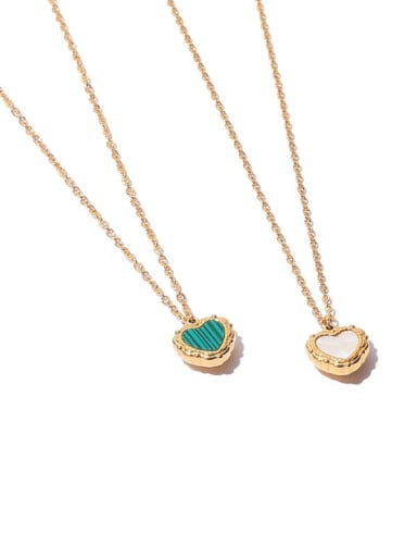 Brass Shell  Trend Heart  Pendant Necklace