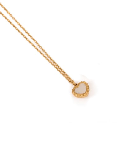 Brass Shell Heart Minimalist Necklace