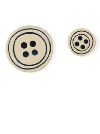 Alloy Enamel Geometric Cute  Candy color asymmetry Buttons Stud Earring