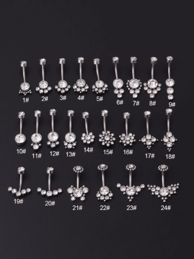 Stainless steel Cubic Zirconia Geometric Hip Hop Stud Earring(Single Only One)