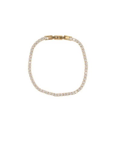 White CZ, Bracelet,16cm length  Brass Cubic Zirconia Multi Color Geometric Vintage Choker Necklace