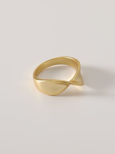 Brass Irregular Minimalist Band Fashion Ring