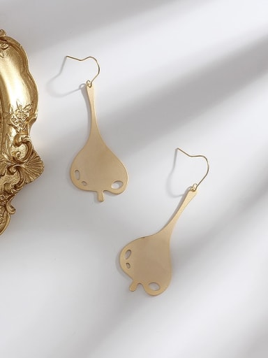 Copper Smooth Geometric Minimalist Hook Trend Korean Fashion Earring