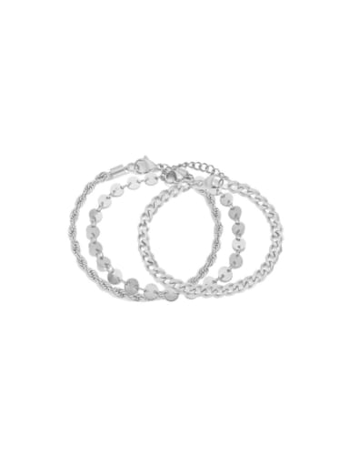 custom Stainless steel Irregular Chain Minimalist Link Bracelet