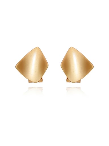 Deduction from dumb gold ear Brass Smooth Geometric Vintage Stud Trend Korean Fashion Earring