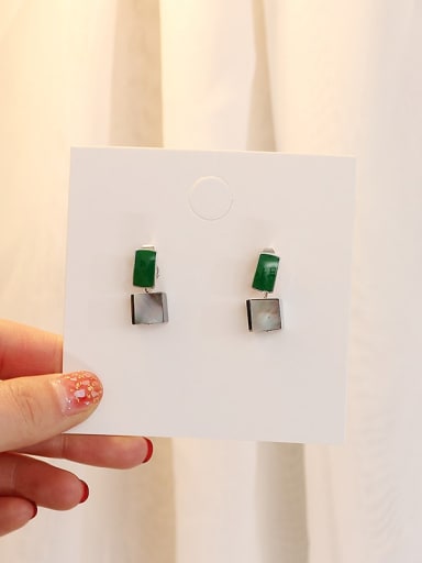 Copper Shell Geometric Minimalist Stud Trend Korean Fashion Earring