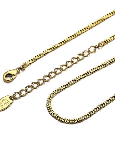 Brass Geometric Minimalist Chain Necklace