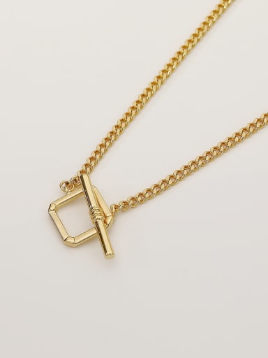 Brass Hollow Geometric Minimalist Trend Korean Fashion Necklace