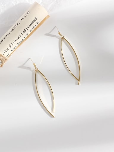 gold Copper Minimalist Irregular lines Drop Trend Korean Fashion Earring