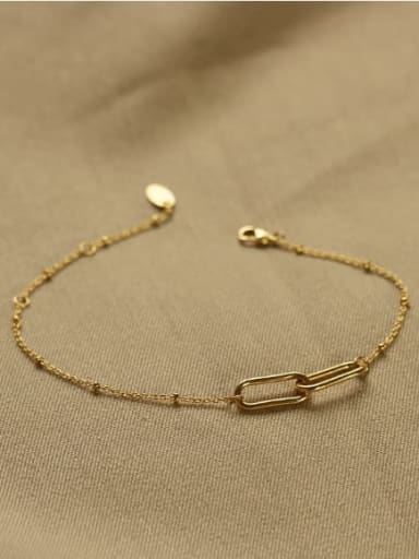 Brass Bead Hollow Geometric Vintage Bracelet