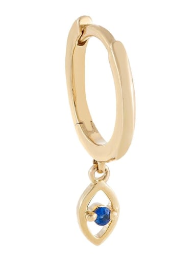 Brass Cubic Zirconia Evil Eye Minimalist Single Earring(Only-One)