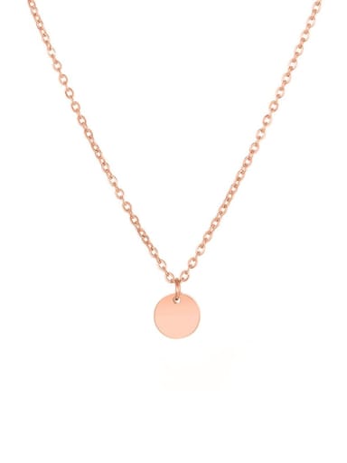 Rose gold Stainless steel Round Minimalist Necklace