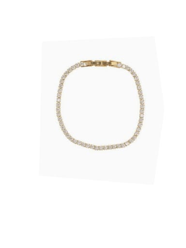 White zircon bracelet Brass Cubic Zirconia Multi Color Geometric Vintage Choker Necklace