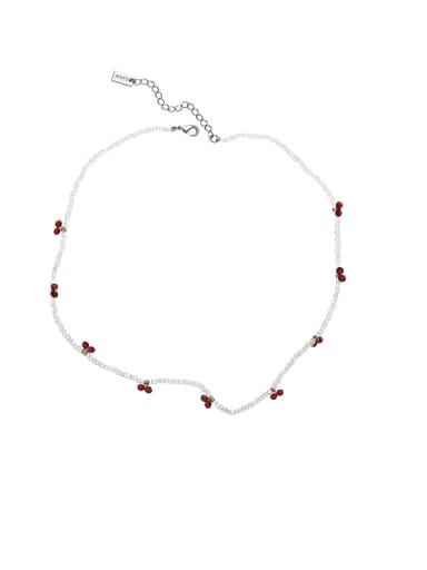 Titanium Steel Glass beads Friut Trend Necklace