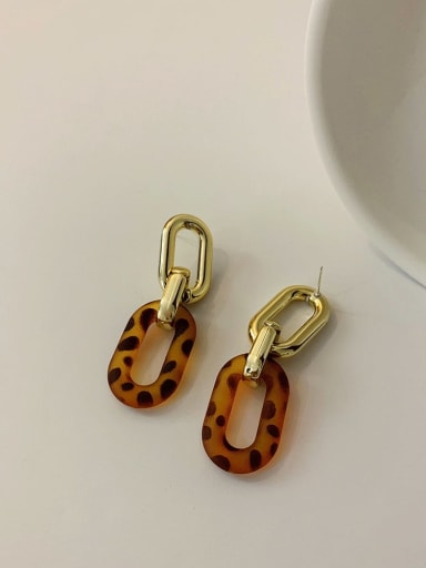 Alloy Resin Geometric Vintage Simple leopard print Drop Earring