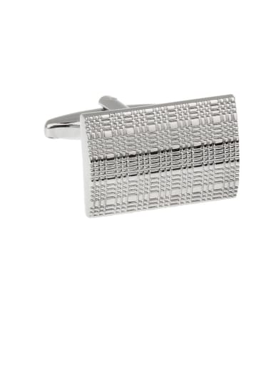 Brass Cubic Zirconia Rectangle Vintage Cuff Link