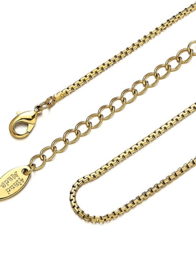 3 Brass Geometric Minimalist Chain Necklace