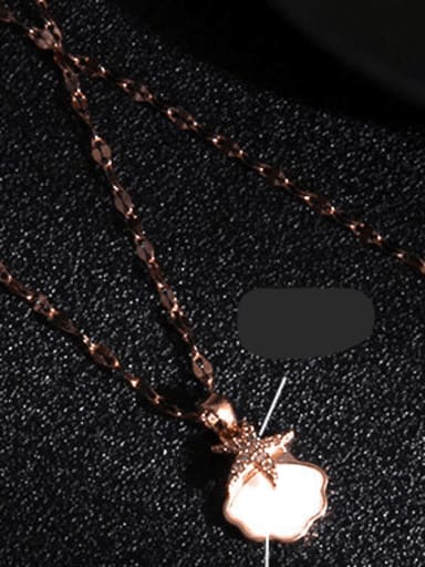 Scallop C A171 Copper Imitation Pearl Acrylic Sea  Star Trend Heart Pendant Necklace