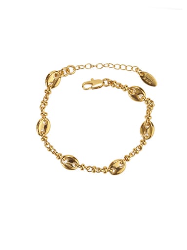 Brass Geometric chain Vintage Link Bracelet