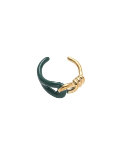 Brass Enamel Knot Minimalist Band Ring