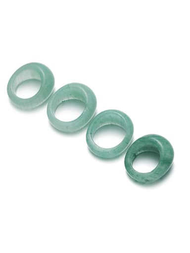 Jade Geometric Minimalist Band Ring