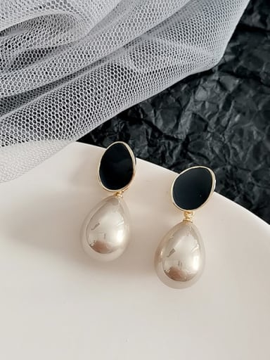 Copper Imitation Pearl Water Drop Minimalist Drop Trend Korean Fashion Earring