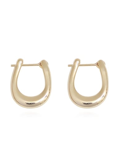 Copper Hollow Geometric Minimalist Stud Trend Korean Fashion Earring