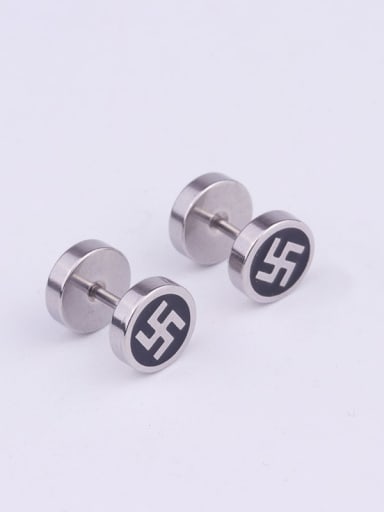 2# Steel Color Stainless steel Bell Minimalist Stud Earring