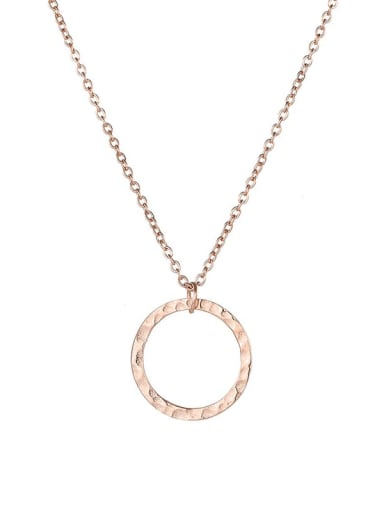 rose gold Stainless steel Round Minimalist Necklace