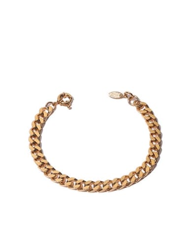 Thick side chain Brass Geometric Minimalist  Anklet