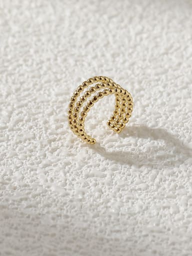 Brass Geometric Minimalist Clip Earring