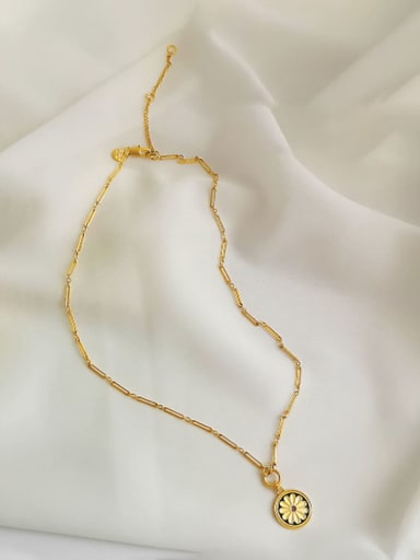 Brass Flower Dainty Trend Korean Fashion Necklace