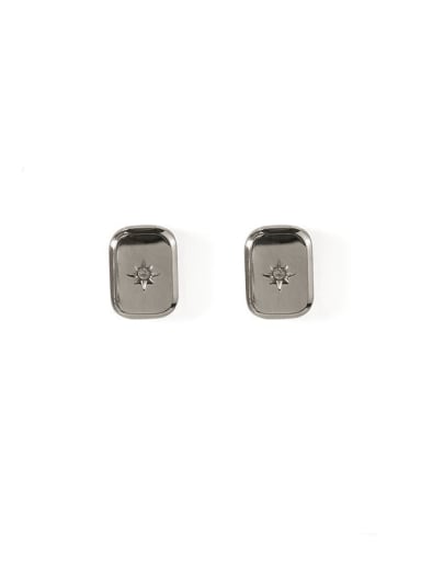 Titanium Steel Cubic Zirconia Water Drop Minimalist Stud Earring
