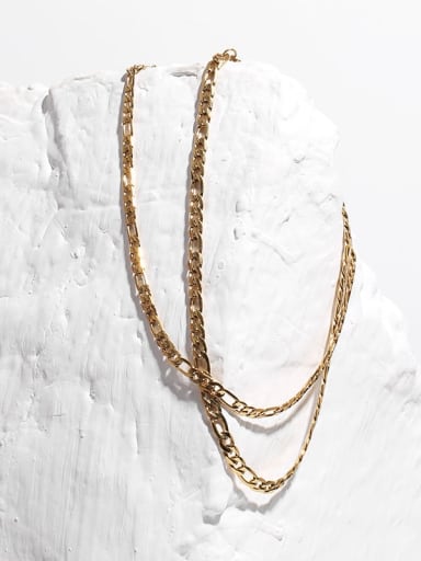 Titanium Steel Hollow Geometric  Chain Vintage Necklace