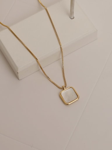 Brass Shell Geometric Minimalist Trend Korean Fashion Necklace