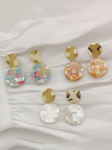 Copper  Round Minimalist Stud Trend Korean Fashion Earring