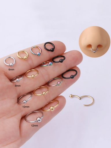 Stainless steel Round Minimalist Nose Rings