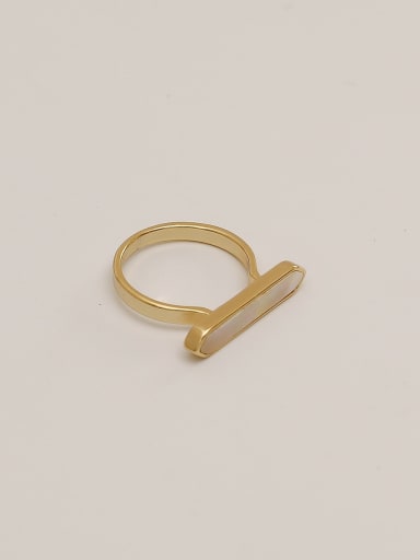 Brass Shell Geometric Minimalist Band Fashion Ring