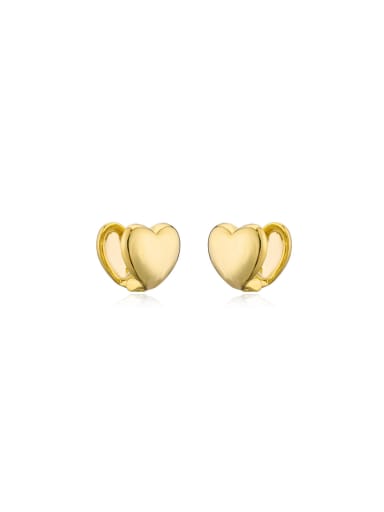 Brass Heart Trend Earring