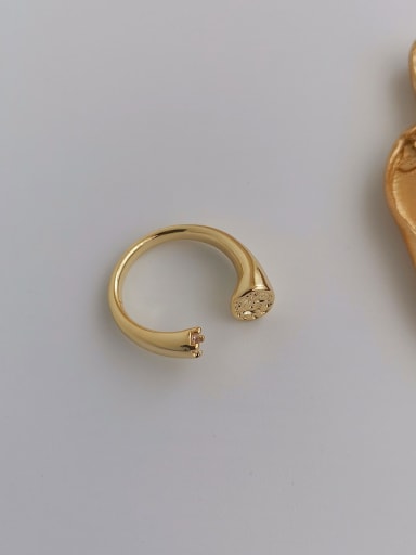 custom Copper Geometric Minimalist Spoon Fashion Ring