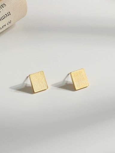 Copper Gold Geometric Minimalist Stud Trend Korean Fashion Earring