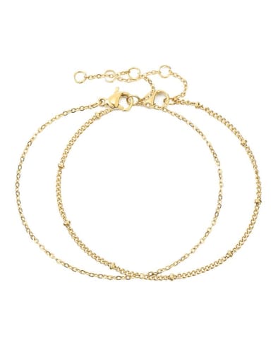 14k Gold Stainless steel Irregular Minimalist Strand Bracelet
