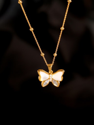 Brass Butterfly Minimalist Necklace